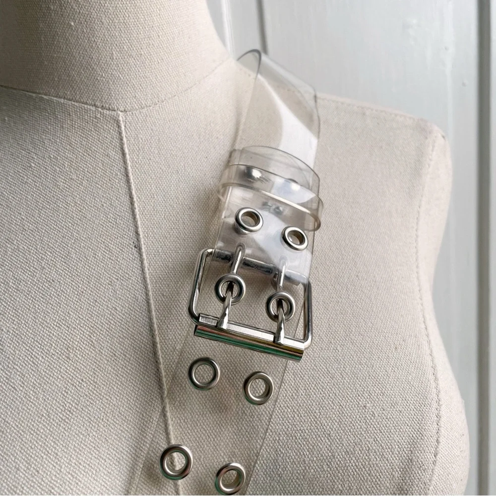 Trendy Clear Vinyl Double Hole Belt